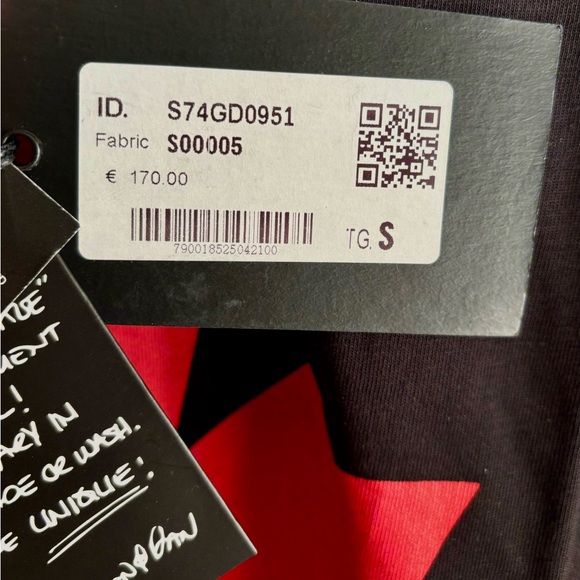 DSQUARED2 Leaf Men's BLACK Graphic Tee Size S NWT GR8 Gift - Picture 15 of 16